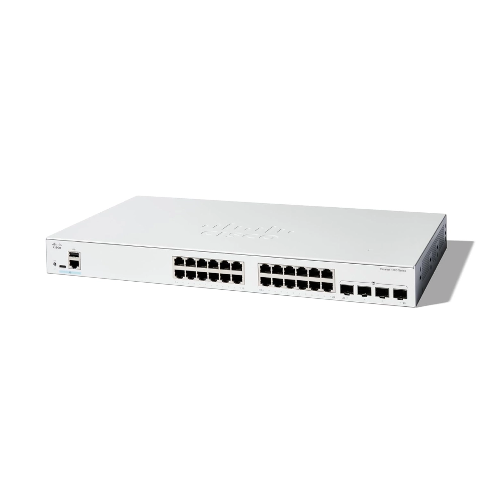 Cisco Catalyst Managed Switch, 24 Port GE, 4x1GE SFP (C1300-24T-4G) view 2